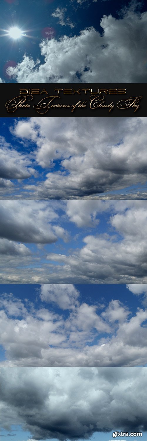 Photo textures of the cloudy sky