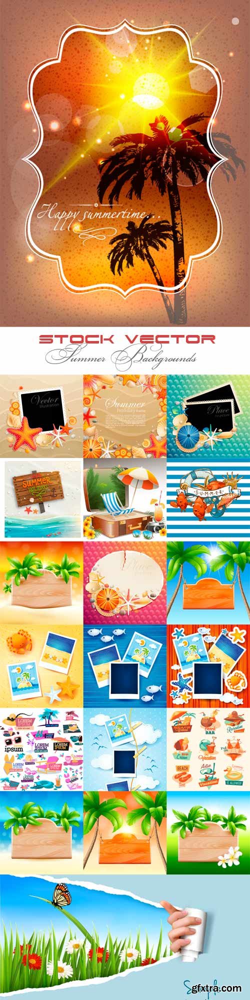 Stock vector summer backgrounds