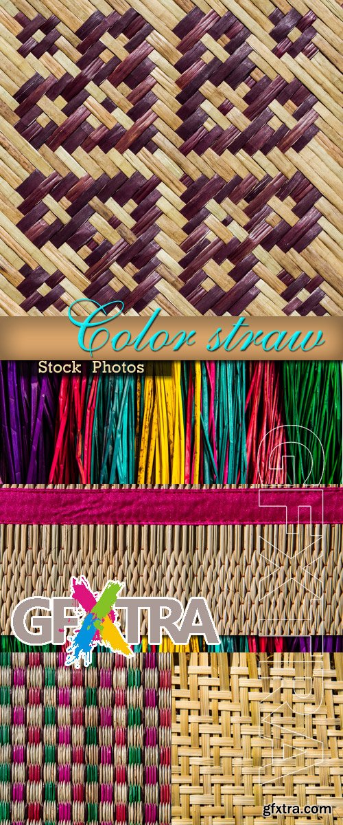 Color straw with pattern