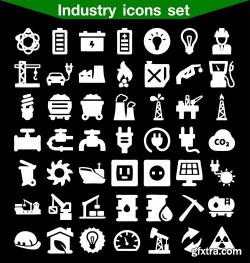 Collection of vector image various flat icons on various subjects #4-25 Eps