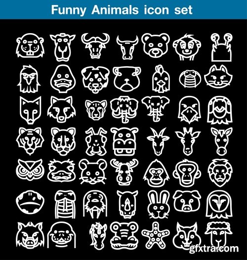 Collection of vector image various flat icons on various subjects #4-25 Eps