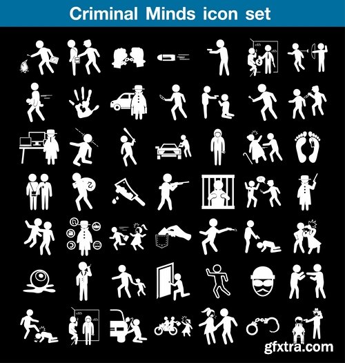 Collection of vector image various flat icons on various subjects #4-25 Eps