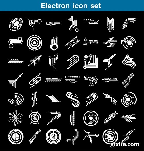 Collection of vector image various flat icons on various subjects #4-25 Eps