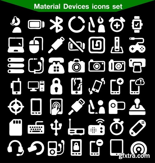 Collection of vector image various flat icons on various subjects #4-25 Eps