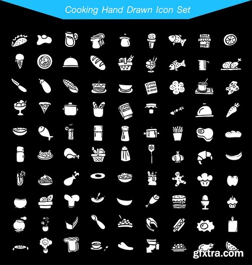 Collection of vector image various flat icons on various subjects #4-25 Eps