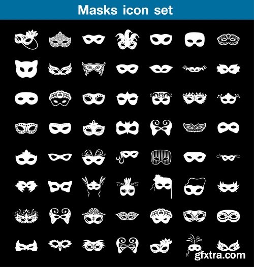 Collection of vector image various flat icons on various subjects #4-25 Eps