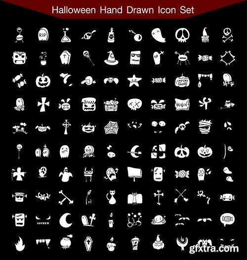 Collection of vector image various flat icons on various subjects #4-25 Eps