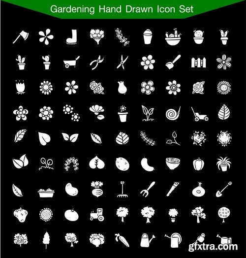 Collection of vector image various flat icons on various subjects #4-25 Eps