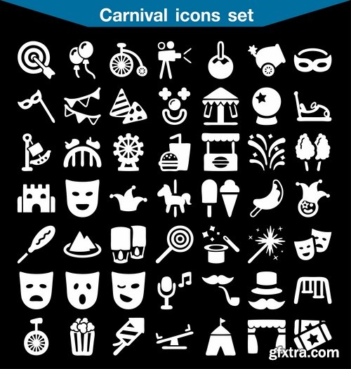 Collection of vector image various flat icons on various subjects #4-25 Eps