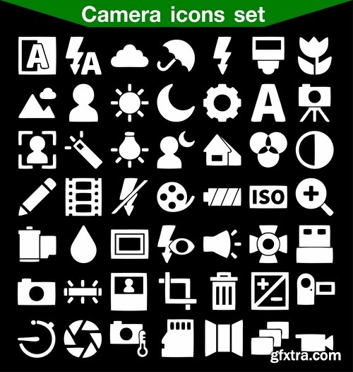 Collection of vector image various flat icons on various subjects #4-25 Eps