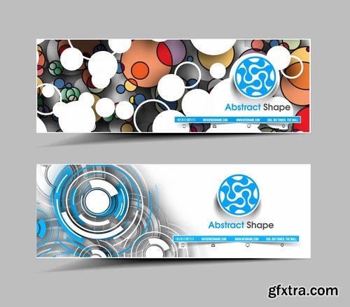 Collection of vector image brochure flyer banner #14-25 Eps