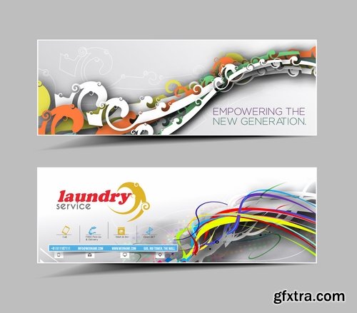 Collection of vector image brochure flyer banner #14-25 Eps