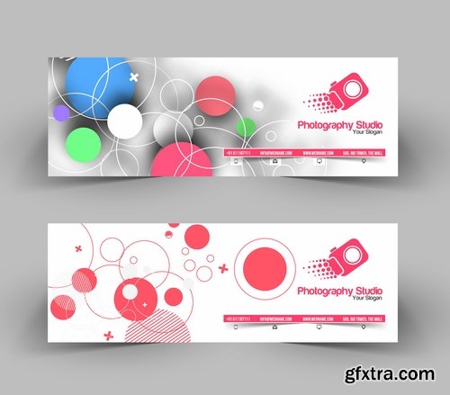 Collection of vector image brochure flyer banner #14-25 Eps