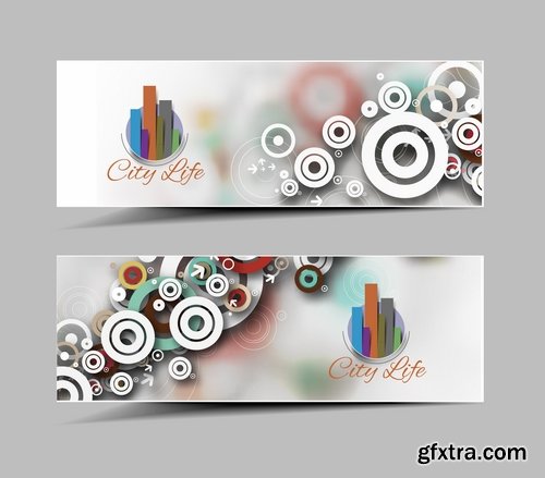 Collection of vector image brochure flyer banner #14-25 Eps