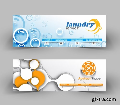 Collection of vector image brochure flyer banner #14-25 Eps