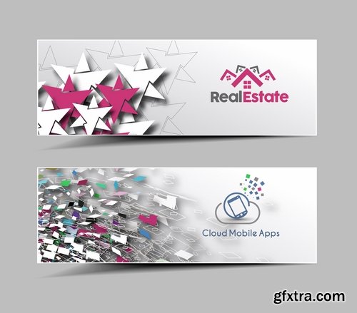 Collection of vector image brochure flyer banner #14-25 Eps