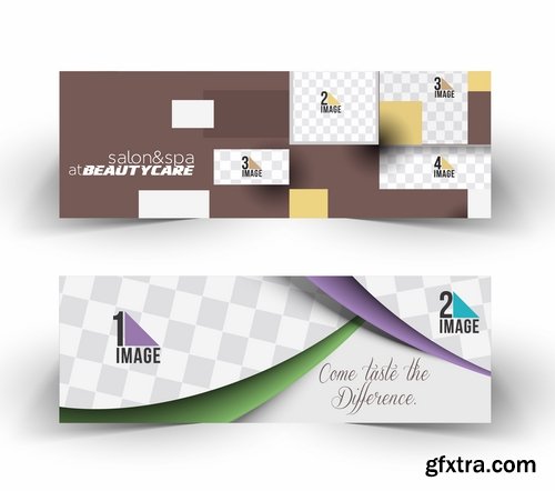 Collection of vector image brochure flyer banner #14-25 Eps