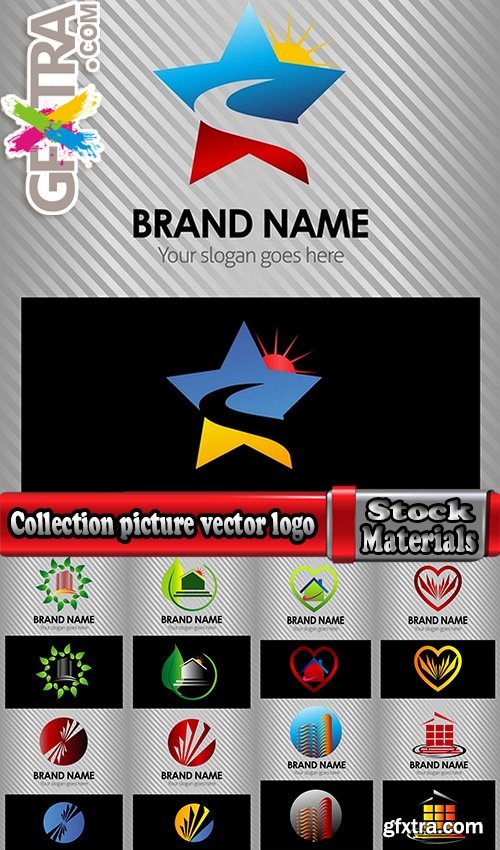 Collection picture vector logo illustration of the business campaign #5-25 Eps