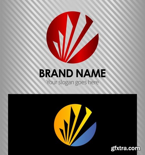 Collection picture vector logo illustration of the business campaign #5-25 Eps