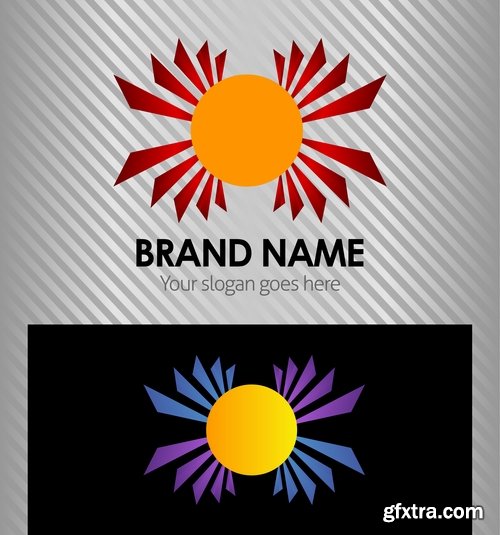 Collection picture vector logo illustration of the business campaign #5-25 Eps