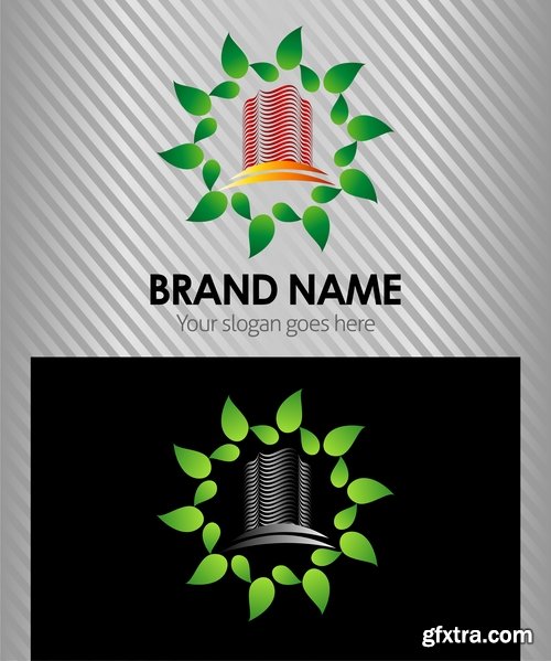 Collection picture vector logo illustration of the business campaign #5-25 Eps