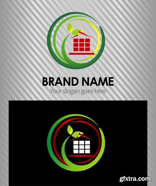 Collection picture vector logo illustration of the business campaign #5-25 Eps