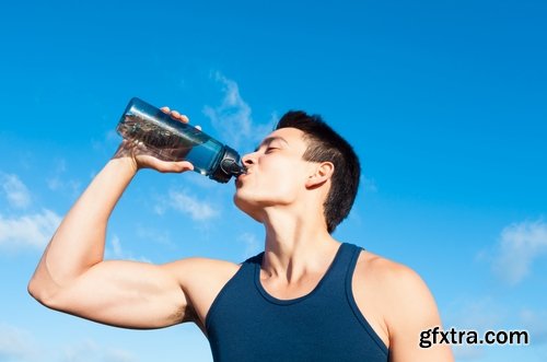 Collection of man drinks water sports fitness water bottle liquid people 25 HQ Jpeg