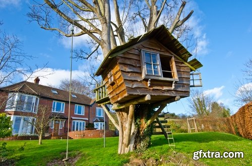 Collection tree house hut house log hut of the forest 25 HQ Jpeg