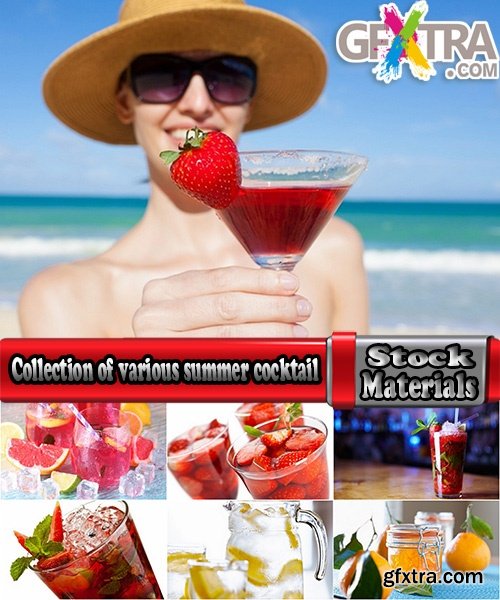 Collection of various summer cocktail mojito berry fruit compote 25 HQ Jpeg