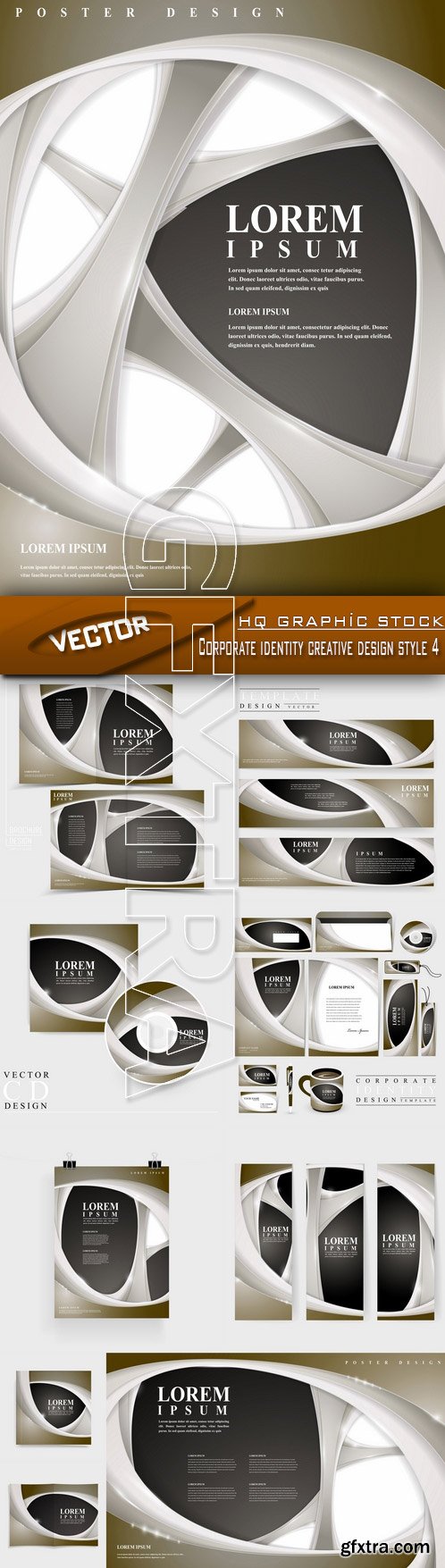 Stock Vector - Corporate identity creative design style 4