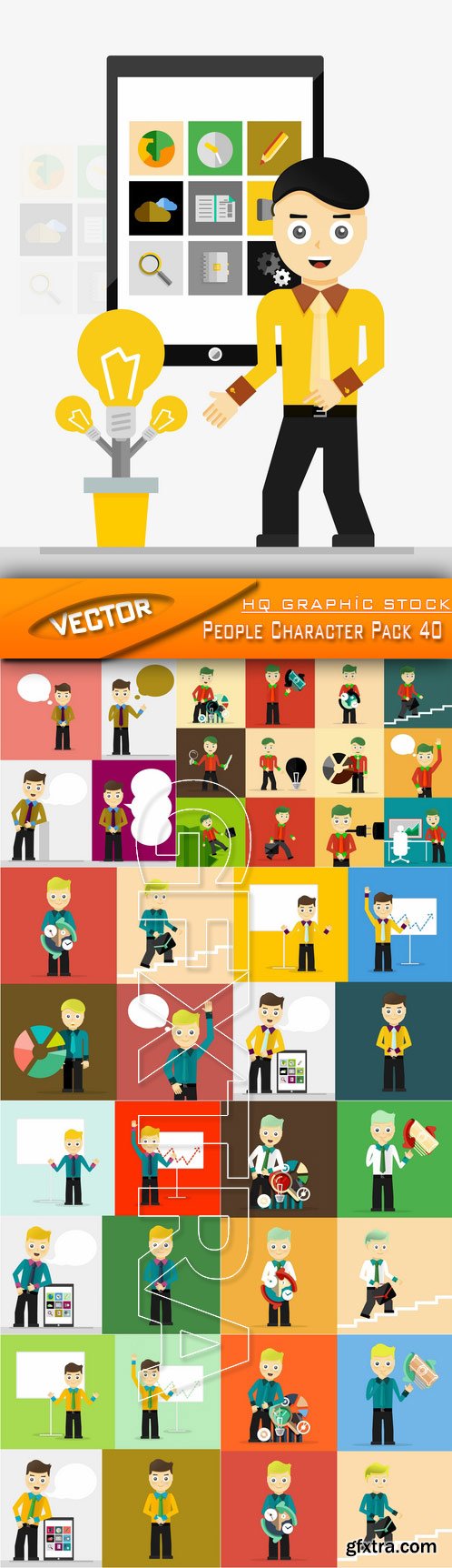 Stock Vector - People Character Pack 40