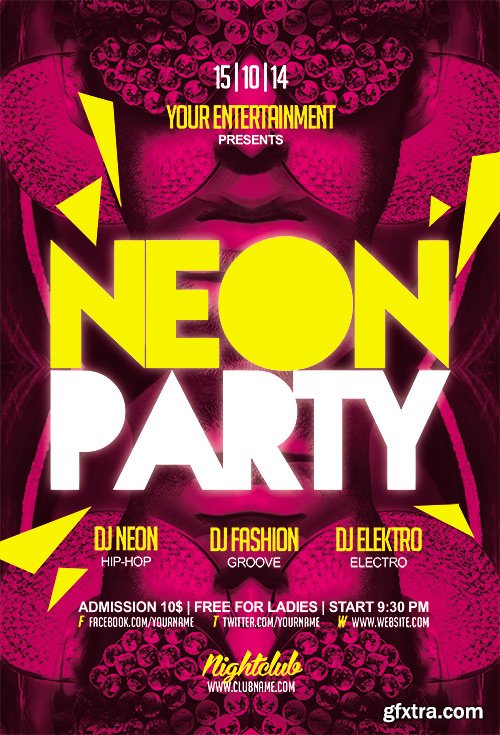 Neon Live Premium Flyer Template