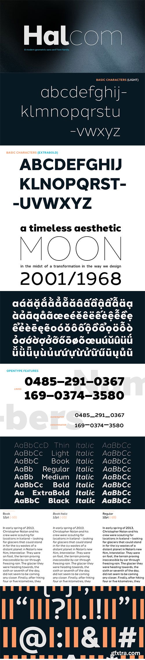 Halcom - A Modern Geometric Sans-Serif 16xOTF $265 NEW!