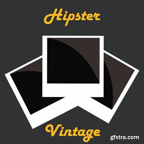 Collection vector image hipster style poster flyer label icon 25 Eps