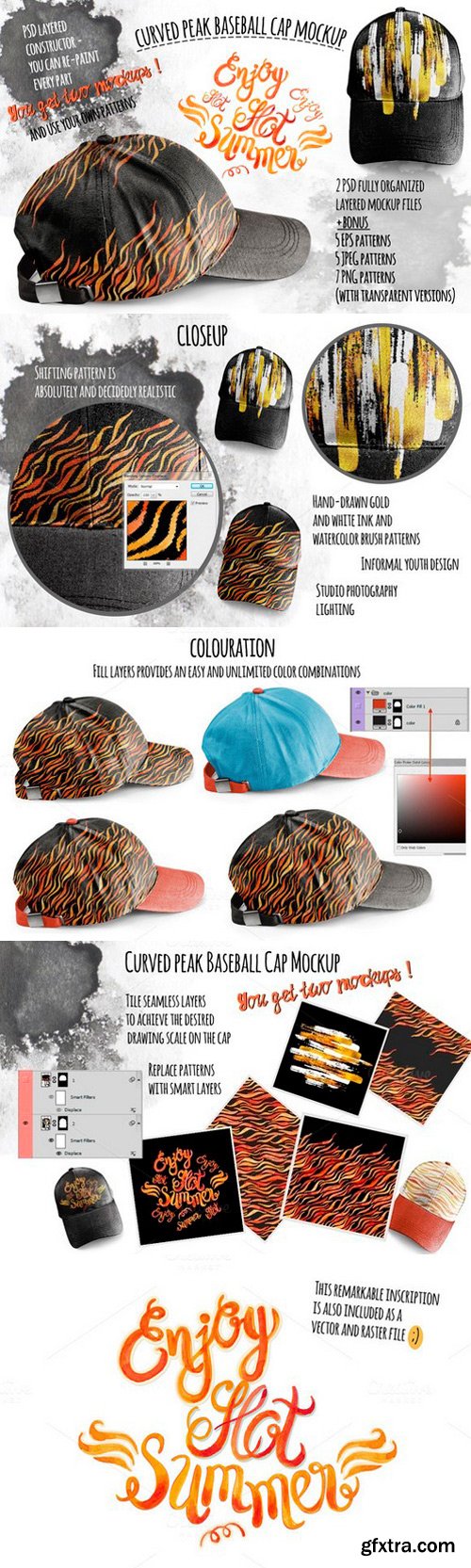 CM - Curved peak Baseball Cap Mockup 315210