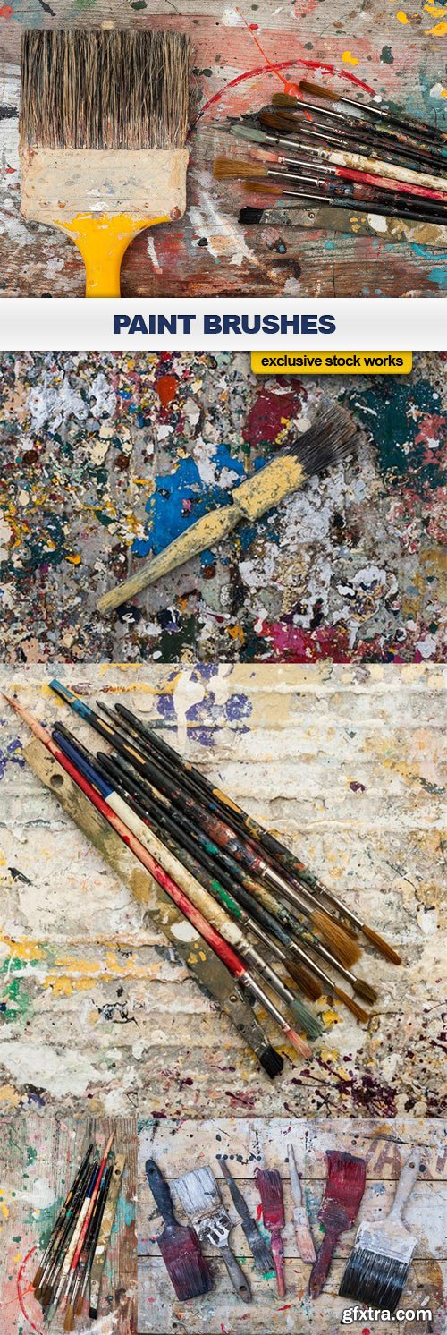 Paint brushes - 5 UHQ JPEG