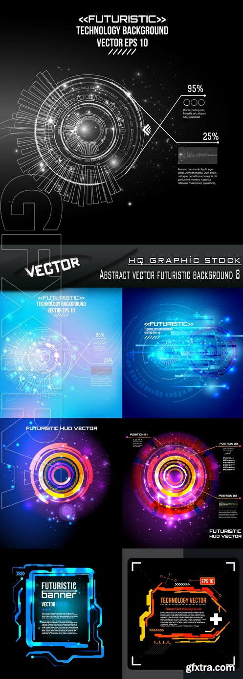 Stock Vector - Abstract vector futuristic background 8