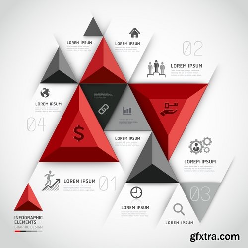 Collection of vector image conceptual business infographics #5-25 Eps