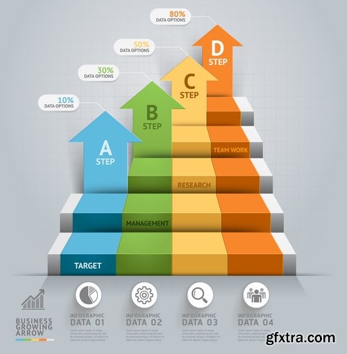 Collection of vector image conceptual business infographics #5-25 Eps