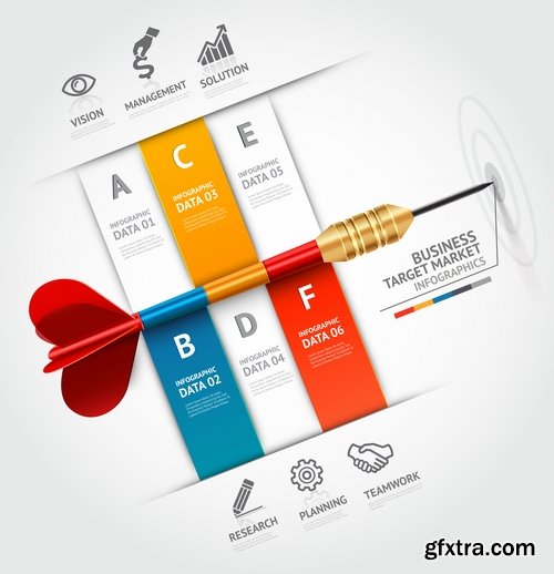 Collection of vector image conceptual business infographics #5-25 Eps