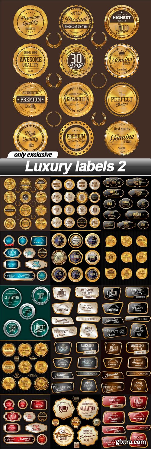 Luxury labels 2 - 15 EPS