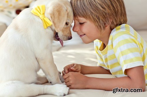 Children with animals