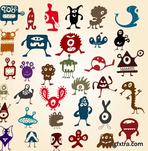 Cute Monsters Collection 50xEPS