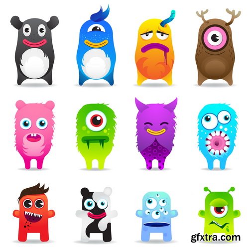 Cute Monsters Collection 50xEPS