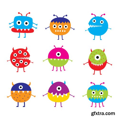 Cute Monsters Collection 50xEPS