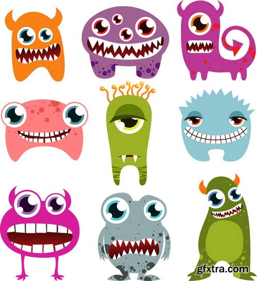 Cute Monsters Collection 50xEPS