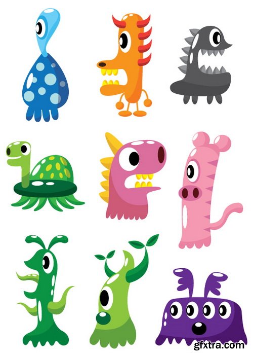 Cute Monsters Collection 50xEPS