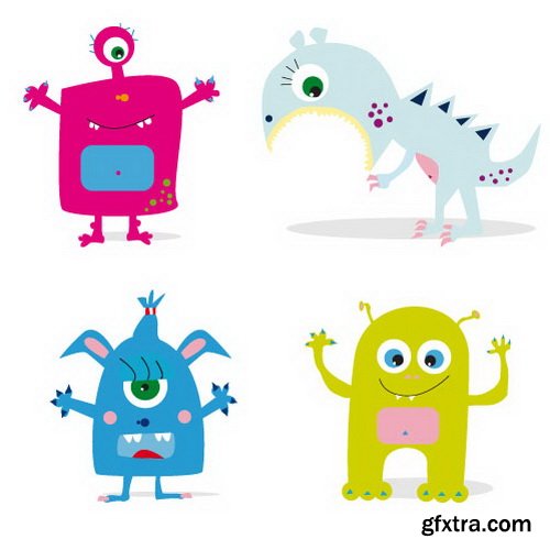 Cute Monsters Collection 50xEPS