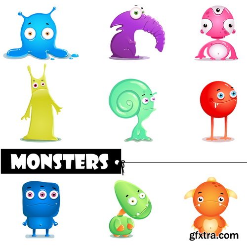 Cute Monsters Collection 50xEPS