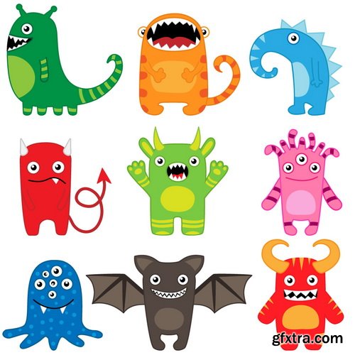 Cute Monsters Collection 50xEPS